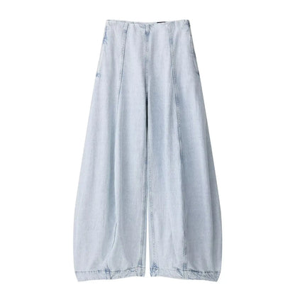 Street Denim Loose Trousers Women Fashion Long Wide Leg High Waist Solid Pants Female 2025 Casual Autumn Winter Lady Outwears