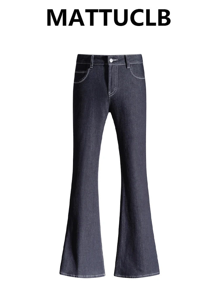 2025 Autumn Winter Women Vintage Low Rise Denim Flare Pants Bootcut Jean Y2k Harajuku Baggy Stacked Jean Bell Bottom Japanese